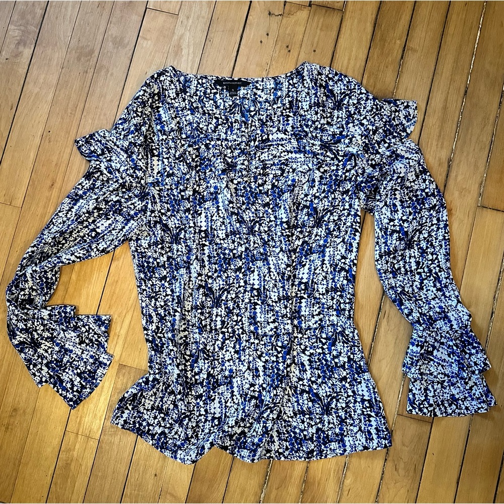 Banana republic ruffled blouse